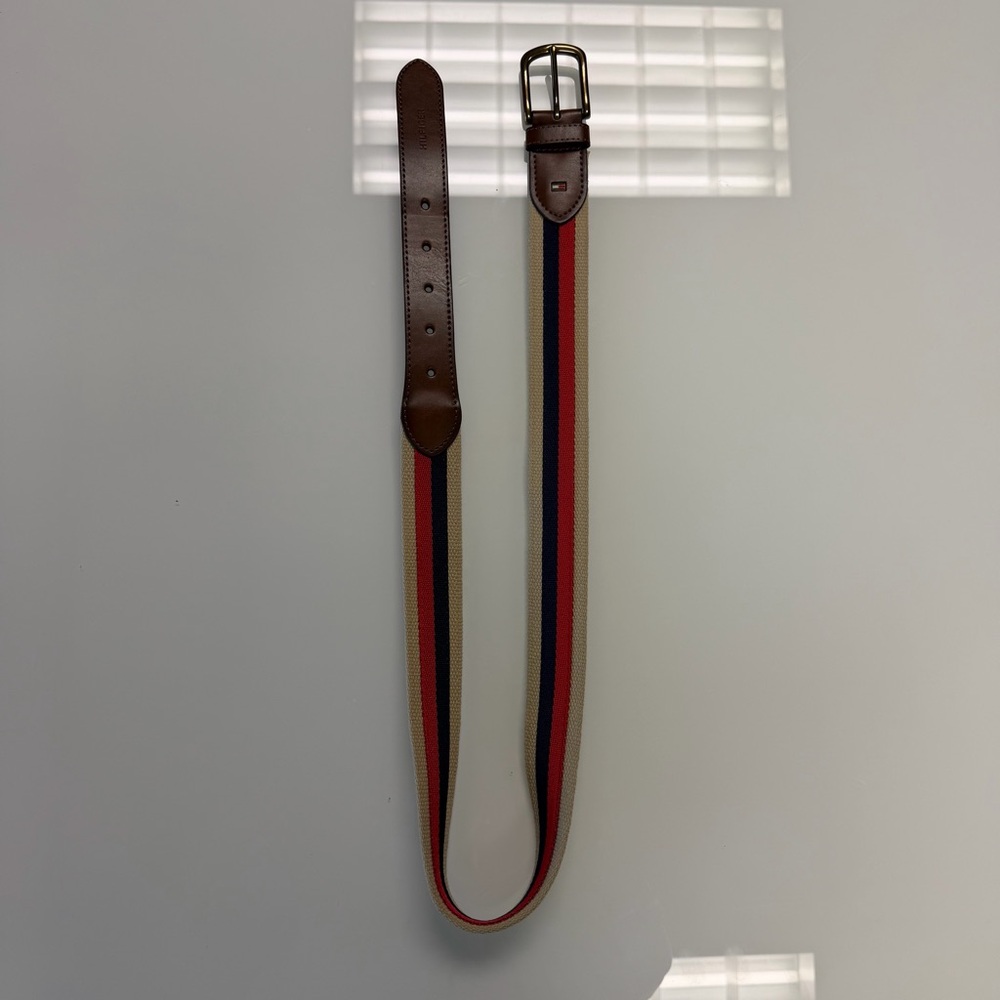 Tommy Hilfiger Brown and Multicolor Men's Belt